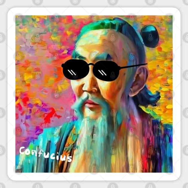 Confucius - Swag Version Sticker by PHILOSOPHY SWAGS